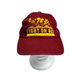 USC California Bear Fight On SC! Red Gold Cap Hat Adjustable One Size Adult